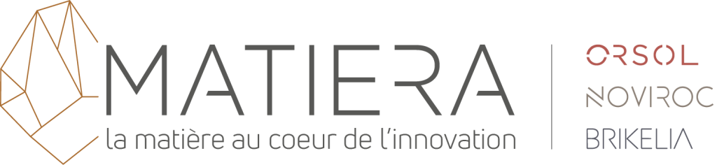 Logo Matiera, ensemble composé des marques ORSOL, NOVIROC et BRIKELIA